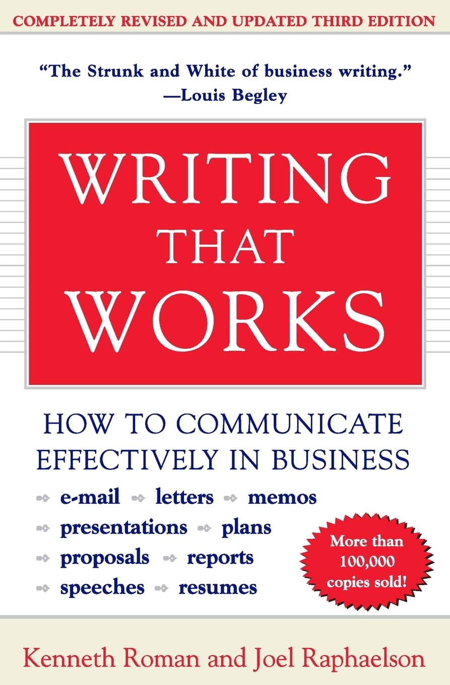 Writing That Works; How to Communicate Effectively In Business cover