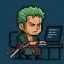 Zoro Logo - Symbolizing strength and mastery built through disciplined study and consistent hard work.